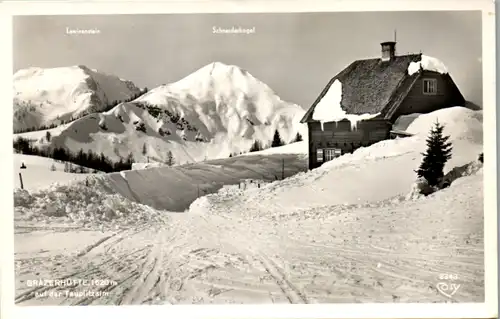 10464 - Steiermark - Tauplitzalm , Tauplitz , Grazerhütte , Lawinenstein , Schneiderkogel , Winter - gelaufen