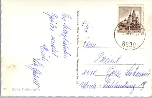 10466 - Steiermark - Bad Aussee , Hotel Wasnerin mit Dachstein - gelaufen 1968