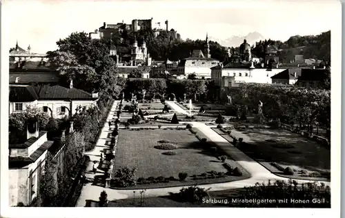 10468 - Salzburg - Mirabellgarten mit Hohem Göll - gelaufen 1956