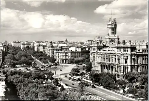 10477 - Spanien - Madrid , Paseo del Prado y Palacio de Comunicaciones - nicht gelaufen 1962