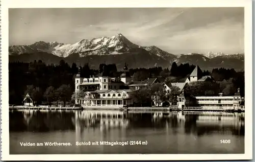 11270 - Kärnten - Velden am Wörthersee , Schloss mit Mittagskogel - nicht gelaufen