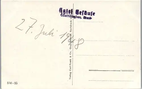 11301 - Steiermark - Gstatterboden , Hotel Gesäuse Terrasse - nicht gelaufen 1948