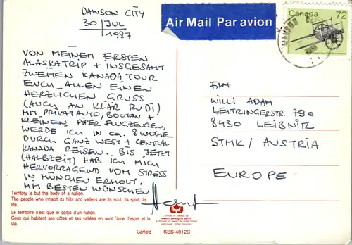 11319 - Kanada - Indianer , Indian - gelaufen 1987