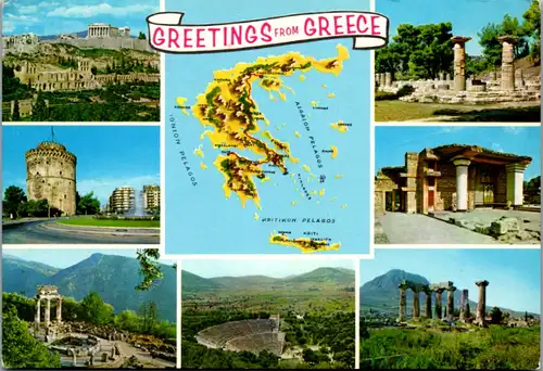 11326 - Griechenland - Mehrbildkarte Griechenland - gelaufen 1986