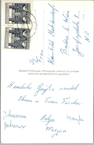 11343 - Steiermark - Admont , Buchstein , Hallermauern , Reichenstein , Blasius Münster , Mehrbildkarte - gelaufen 1963