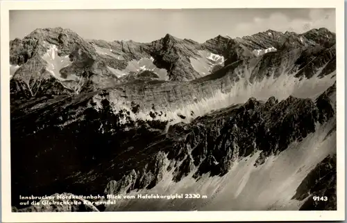11354 - Tirol - Innsbrucker Nordkettenbahn , Blick vom Hafelekargipfel auf die Gleirschkette Karwendel - nicht gelaufen