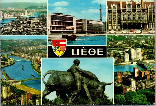11409 - Belgien - Liege , Lüttich , Mehrbildkarte - gelaufen
