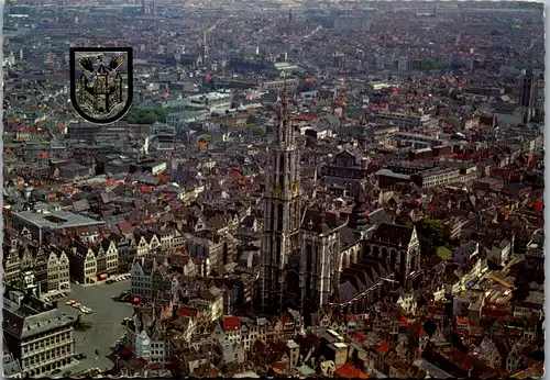 11411 - Belgien - Antwerpen , Panorama - gelaufen 1970