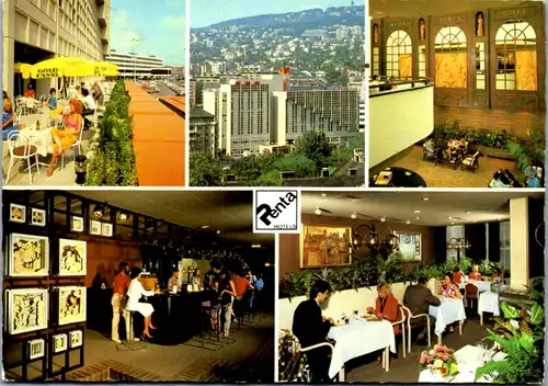 11414 - Ungarn - Budapest , Hotel Buda Penta , Mehrbildkarte - gelaufen