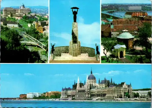 11415 - Ungarn - Budapest , Mehrbildkarte - gelaufen
