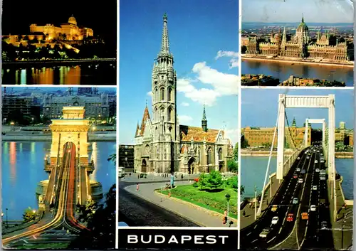 11420 - Ungarn - Budapest , Mehrbildkarte - gelaufen 1978