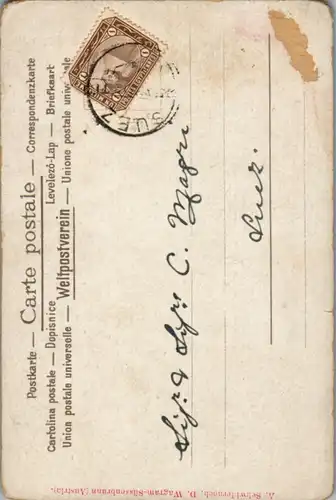 11462 -  - Blumen , Fächer - gelaufen 1902