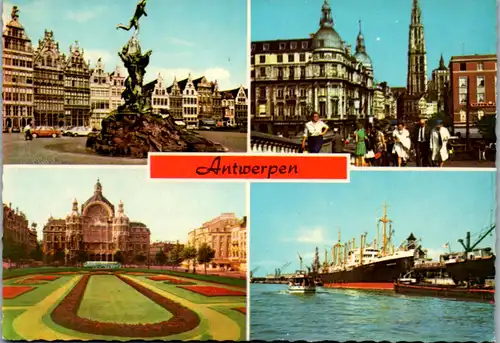 11508 - Belgien - Antwerpen , Mehrbildkarte - nicht gelaufen