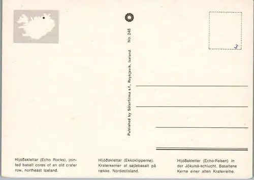 11510 - Island - Hljodaklettar , Echo Felsen , Jökulsa Schlucht - nicht gelaufen