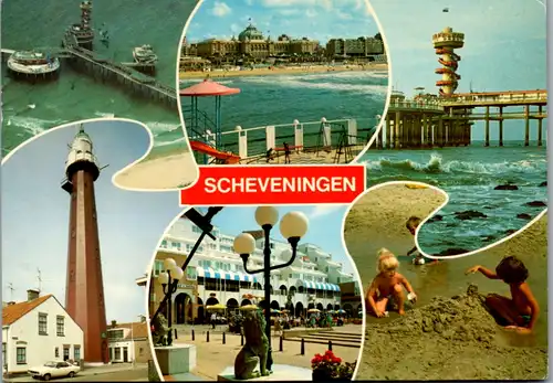 11512 - Niederlande - Scheveningen , Mehrbildkarte - gelaufen 1985