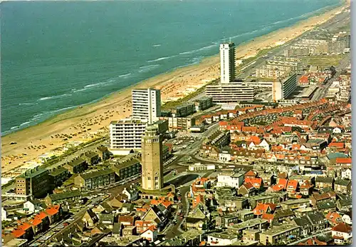 11513 - Niederlande - Zandvoort , Luchtopname , Strand - nicht gelaufen