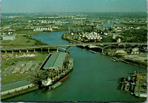 11525 - USA - Houston , Turning Basin at the Port surrounded by the petroleum center - gelaufen 1979
