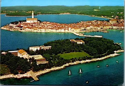 11529 - Kroatien - Rovinj , Panorama - gelaufen 1980