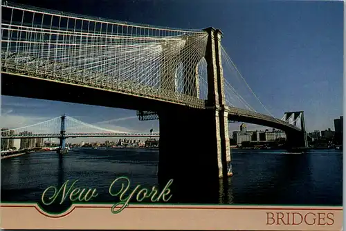 11531 - USA - New York , Manhatten and Brooklyn Bridge , Brücke - nicht gelaufen