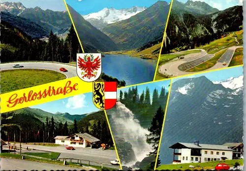 11563 - Tirol - Gerlosstraße , Blick auf Gerlos , Durlasboden Stausee , Schönmoos , Filzsteinalpe - gelaufen 1973