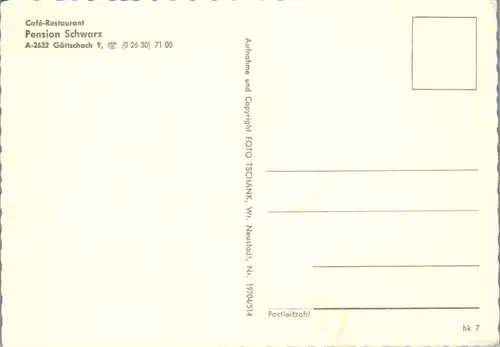 11602 - Niederösterreich - Göttschach , Pension Schwarz , Mehrbildkarte - nicht gelaufen