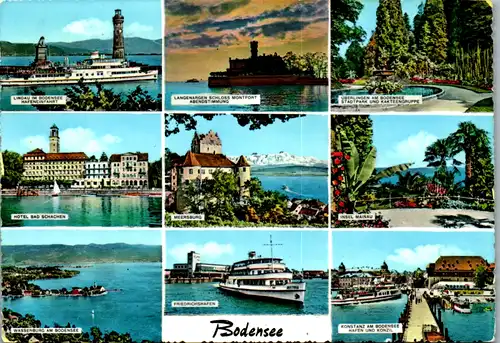 11603 - Deutschland - Bodensee , Hotel Bad Schachen , Meersburg , Konstanz , Mehrbildkarte - gelaufen 1961