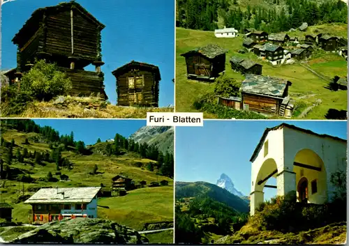 11613 - Schweiz - Furi , Blatten , Um Zermatt , Mehrbildkarte - gelaufen 1972