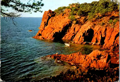 11615 - Frankreich - Roches Rouges , Cote d' Azur , Sur la Corniche D' Or - gelaufen 1966
