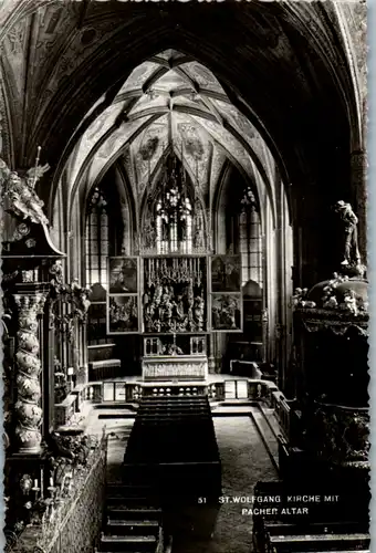 11620 - Oberösterreich - St. Wolfgang , Pfarrkirche , Pacheraltar - nicht gelaufen