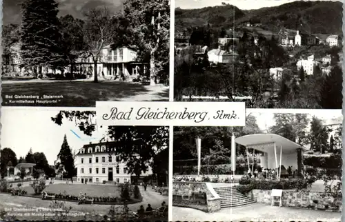 11630 - Steiermark - Bad Gleichenberg , Kurmittelhaus , Musikpodium , Kurplatz - gelaufen 1962