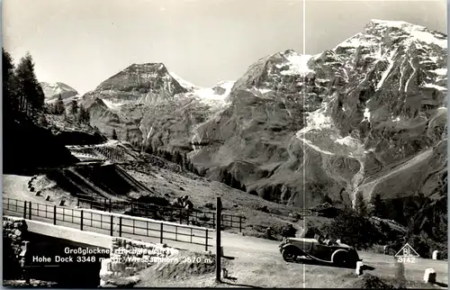 11643 - Kärnten - Heiligenblut Großglockner Hochalpenstraße , Hohe Dock m. großem Wiesbachhorn , Auto - nicht gelaufen