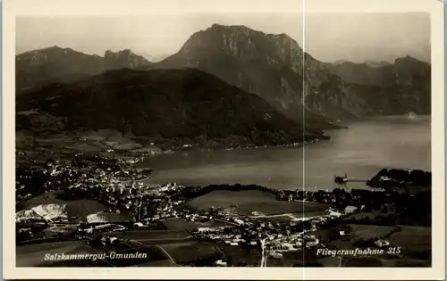 11647 - Oberösterreich - Gmunden , Traunsee , Salzkammergut Panorama - nicht gelaufen 1951