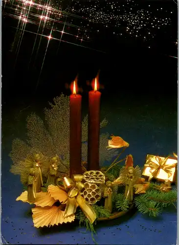 11683 -  - Weihnachtsmotiv , Kerzen - gelaufen