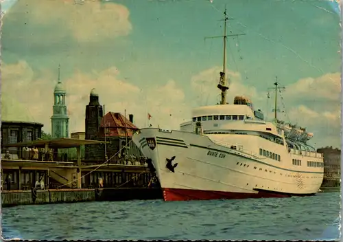 11693 - Deutschland - St. Pauli Landungsbrücke , Seebäderschiff Bunte Kuh - gelaufen 1958