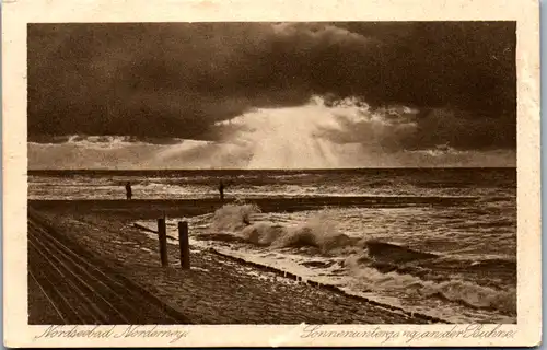 11694 - Deutschland - Nordseebad Norderney , Sonnenuntergang - nicht gelaufen