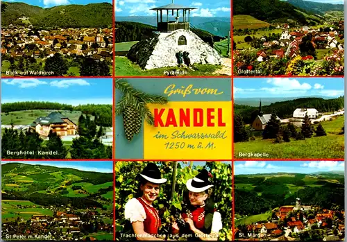 11697 - Deutschland - Kandel im Schwarzwald , Waldkirch , Glottertal , St. Märgen , Mehrbildkarte - nicht gelaufen