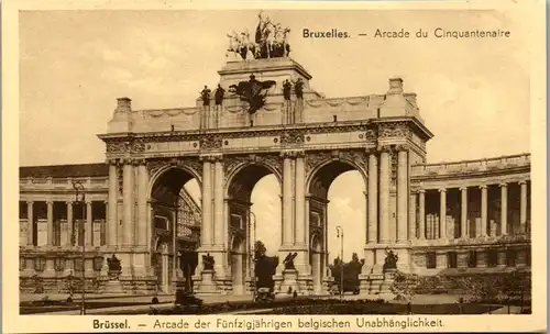 11713 - Belgien - Brüssel , Arcade der Fünfzigjährigen belgischen Unabhängigkeit , Cinquantenaire - nicht gelaufen