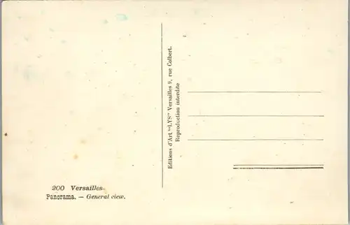 11727 - Frankreich - Versailles , Panorama - nicht gelaufen