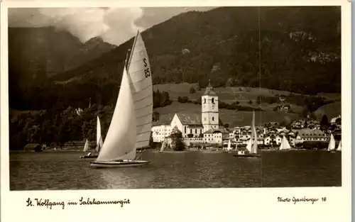 11764 - Oberösterreich - St. Wolfgang , Wolfgangsee , Segelboot , Salzkammergut - gelaufen 1957