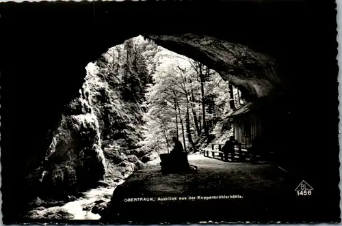 11773 - Oberösterreich - Obertraun , Ausblick aus der Koppenbrühler Höhle - nicht gelaufen