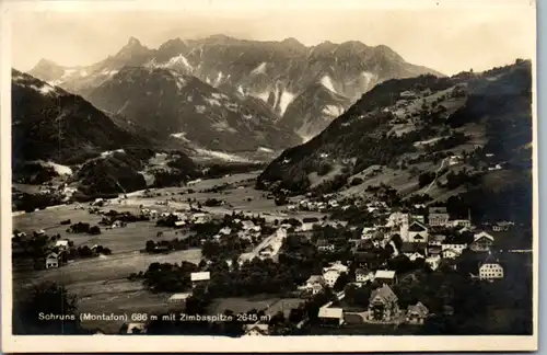 11789 - Vorarlberg - Schruns , Montafon , mit Zimbaspitze , Panorama - nicht gelaufen