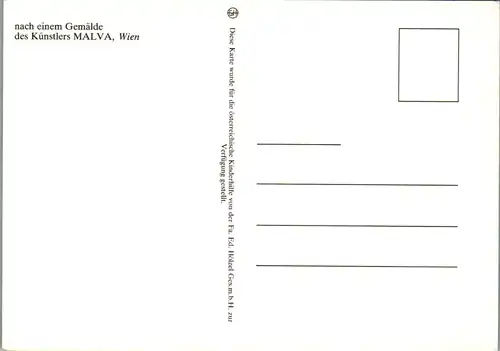 11840 - Künstlerkarte - Birkenwald , signiert Malva - nicht gelaufen