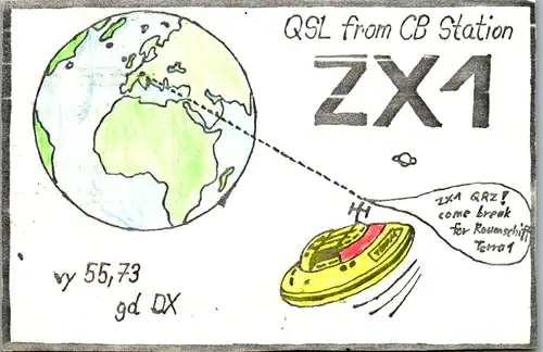 11856 - QSL - CB , Österreich , ZX 1