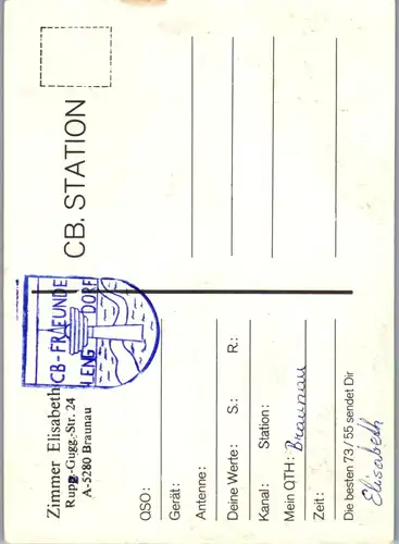 11859 - QSL - CB , Österreich , Braunau , Zwergerl