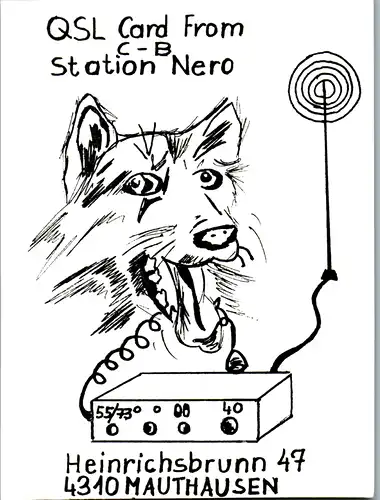 11863 - QSL - CB , Österreich , Mauthausen , Station Nero