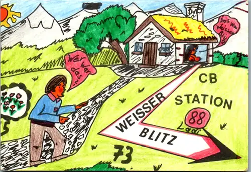 11865 - QSL - CB , Österreich , St. Leonhard , Weisser Blitz
