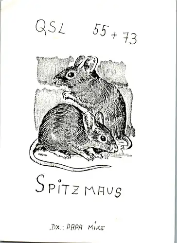 11869 - QSL - CB , Spitzmaus , Papa Mike