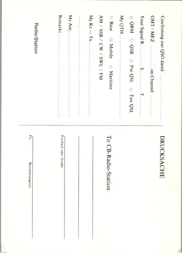 11875 - QSL - CB , Österreich , Yps