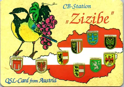 11878 - QSL - CB , Österreich , Marbach , Zizibe