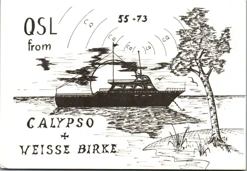 11883 - QSL - CB , Österreich , Sipbachzell , Calypso , Weisse Birke
